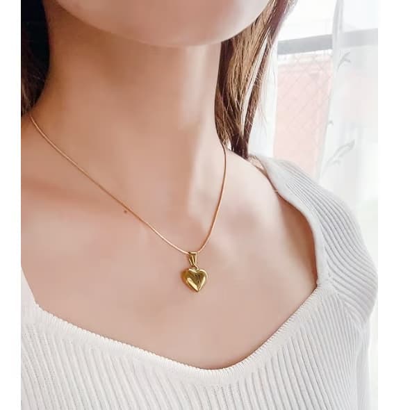 M刻印ハートネックレス - 画像 (3)