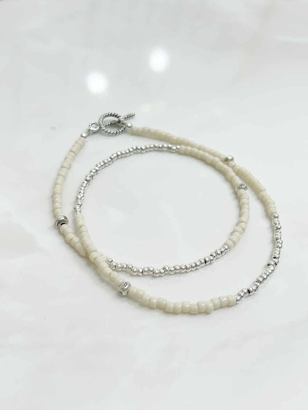 カレンシルバーネックレス(ホワイト)